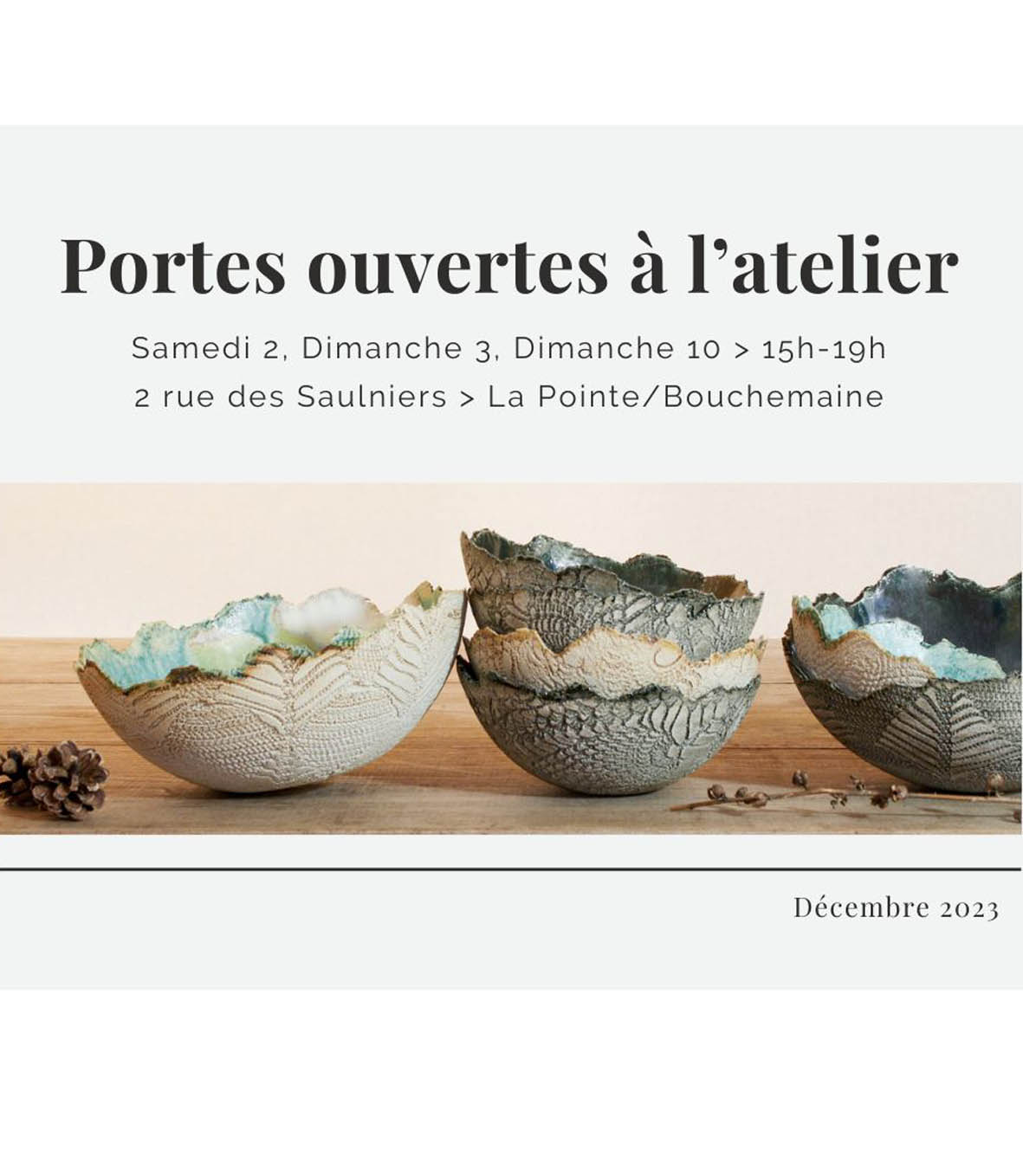 Portes ouvertes à l'atelier