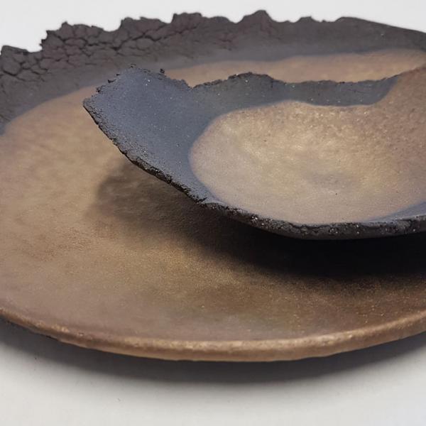 Assiette bronze